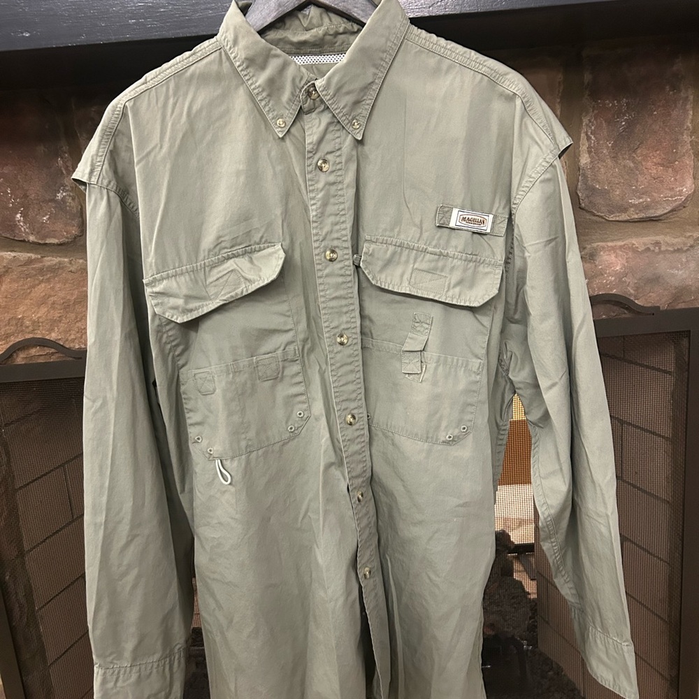 Magellan Outdoors Olive Green Utility Shirt XL perfect condition